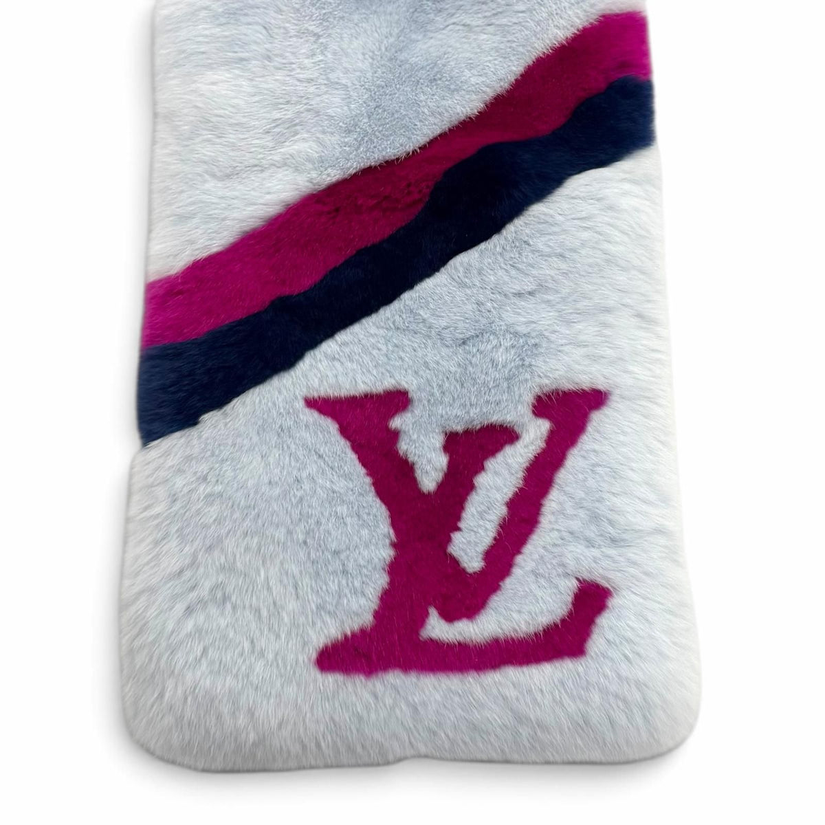 Louis Vuitton Echarpe Rainbow Stripes Rex Rabbit Lining Silk 100% LV Logo Scarf — view 5