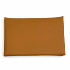 Hermes Calvi Gold Veau Epsom Silver Card Case Business