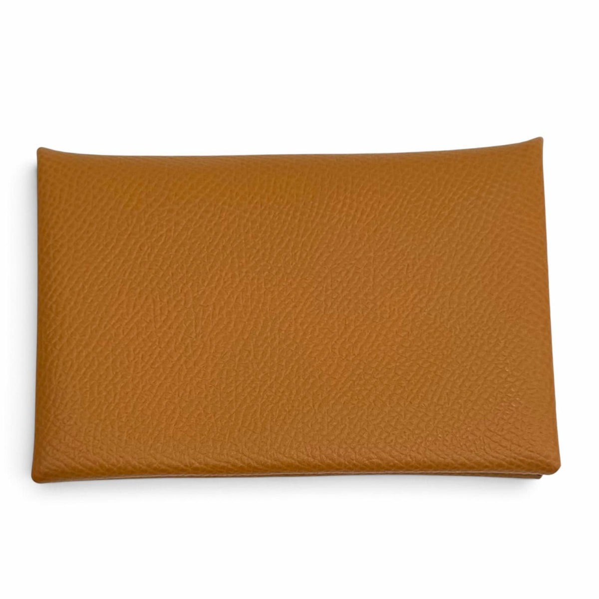 Hermes Calvi Gold Veau Epsom Silver Card Case Business