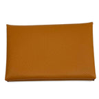 Hermes Calvi Gold Veau Epsom Silver Card Case Business — view 3