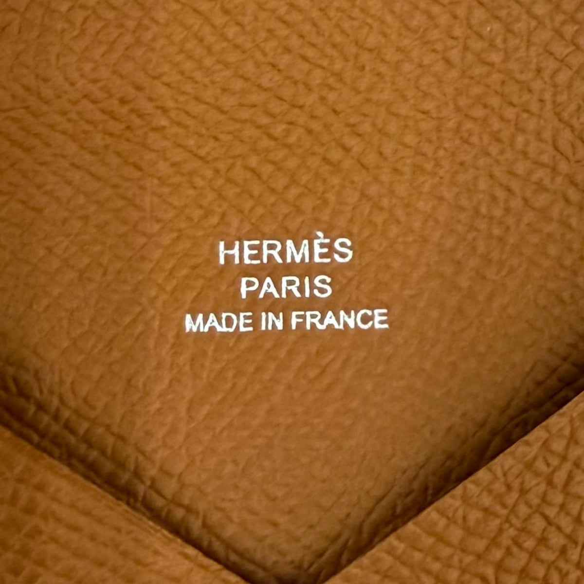 Hermes Calvi Gold Veau Epsom Silver Card Case Business — view 8