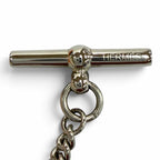 Hermes Chaine H Buffalo Horn Bracelet Silver Brown T2 — view 7