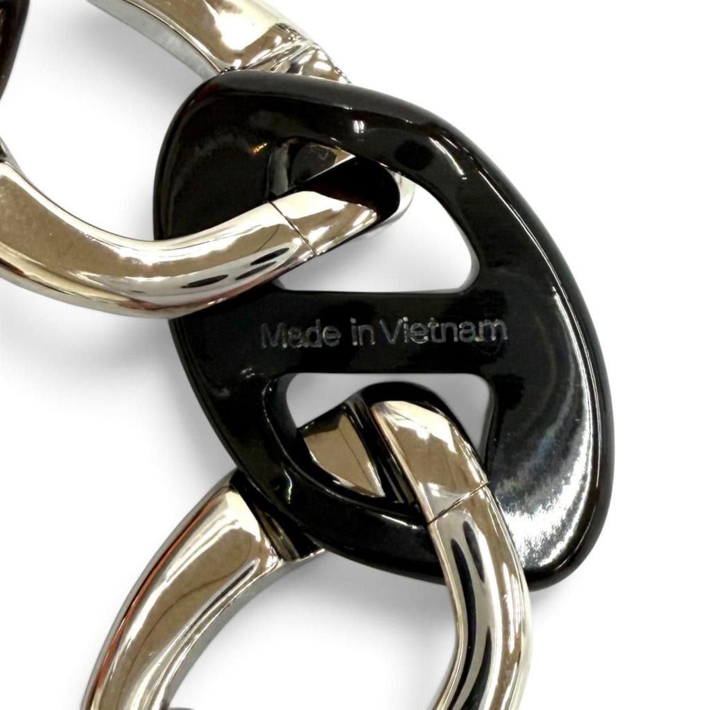 Hermes Chaine H Buffalo Horn Bracelet Silver Brown T2 — view 8