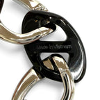 Hermes Chaine H Buffalo Horn Bracelet Silver Brown T2 — view 8