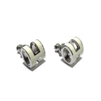Hermes Earrings Pop H White Silver Metal — view 2