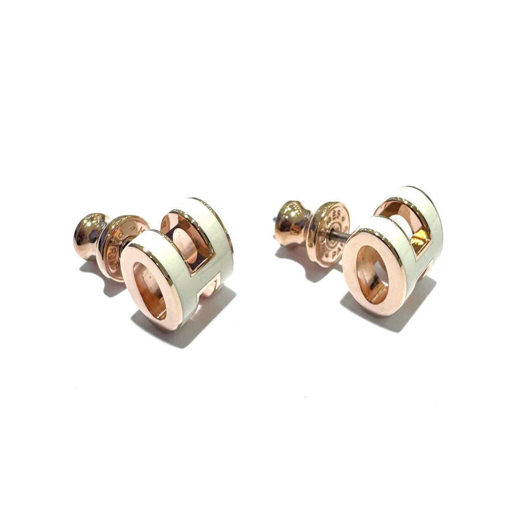 Hermes Earrings Mini Pop H Pggp Ivory — view 2