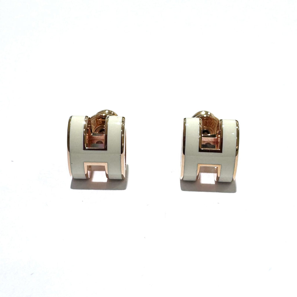 Hermes Earrings Mini Pop H Pggp Ivory