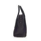 Celine Handbag Luggage Micro Black Drummed Calfskin Silver — view 3