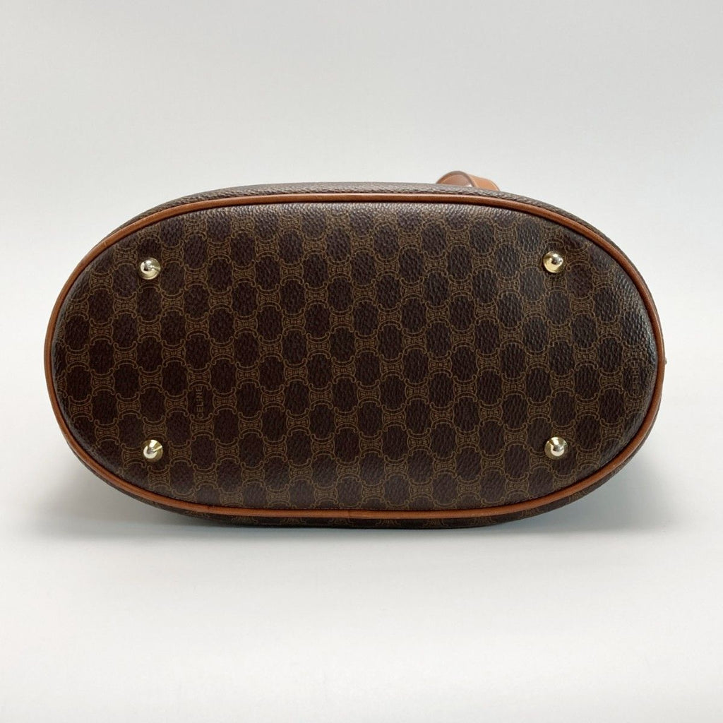 Celine Macadam Pattern Tote Bag Brown Leather — view 2