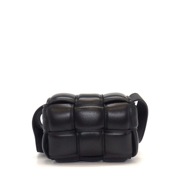 Bottega Veneta Shoulder Bag Candy Padded Cassette Black Lambskin Gold — view 2