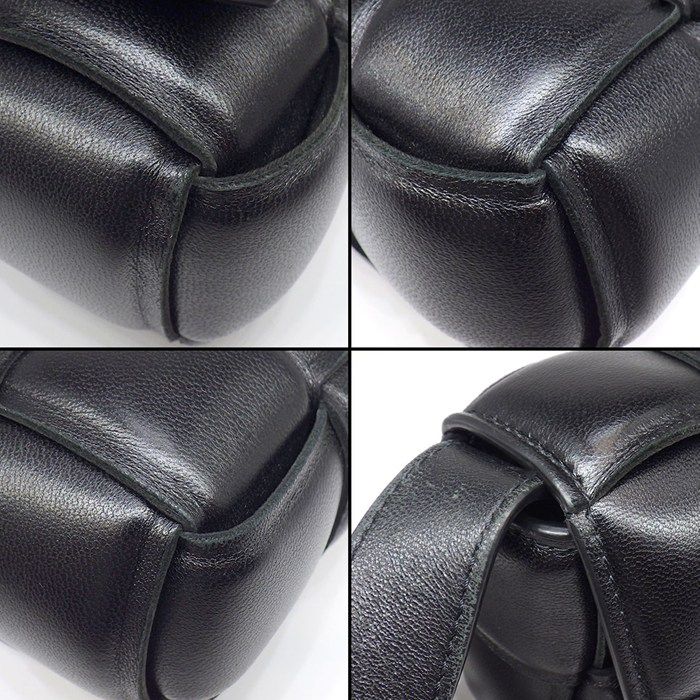 Bottega Veneta Shoulder Bag Candy Padded Cassette Black Lambskin Gold — view 7
