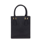Prada Shoulder Bag Vertical Black Saffiano Leather Gold — view 2