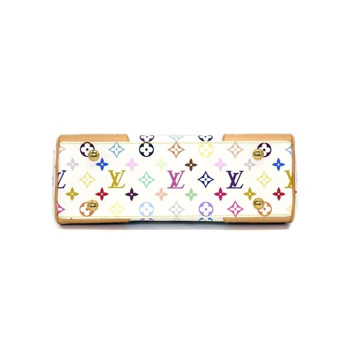 Louis Vuitton Shoulder Bag Beverly MM Blanc Monogram Multicolor Leather Gold — view 4