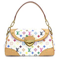 Louis Vuitton Shoulder Bag Beverly MM Blanc Monogram Multicolor Leather Gold