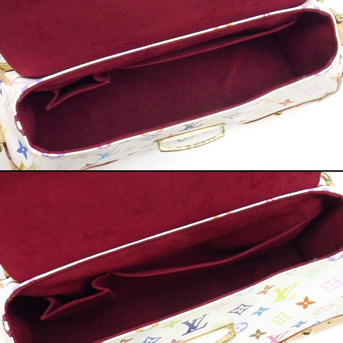 Louis Vuitton Shoulder Bag Beverly MM Blanc Monogram Multicolor Leather Gold — view 5