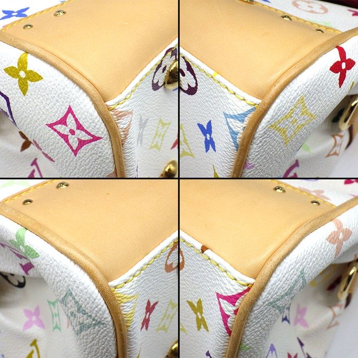 Louis Vuitton Shoulder Bag Beverly MM Blanc Monogram Multicolor Leather Gold — view 7
