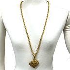 Chanel With Rice 96A CC Logo Clover Pendant Gold — view 2