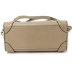 Celine Luggage Nano 2-Way Shoulder Bag Leather Beige Silver — view 3