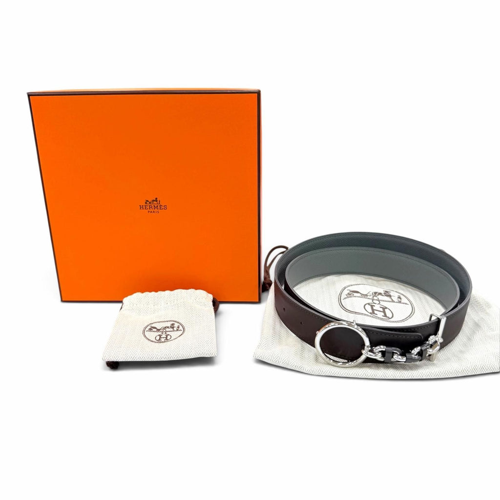 Hermes Belt Buckle Sailor & Leather Kit 32 Veau Odyssey Macassar le Vert Amand — view 3
