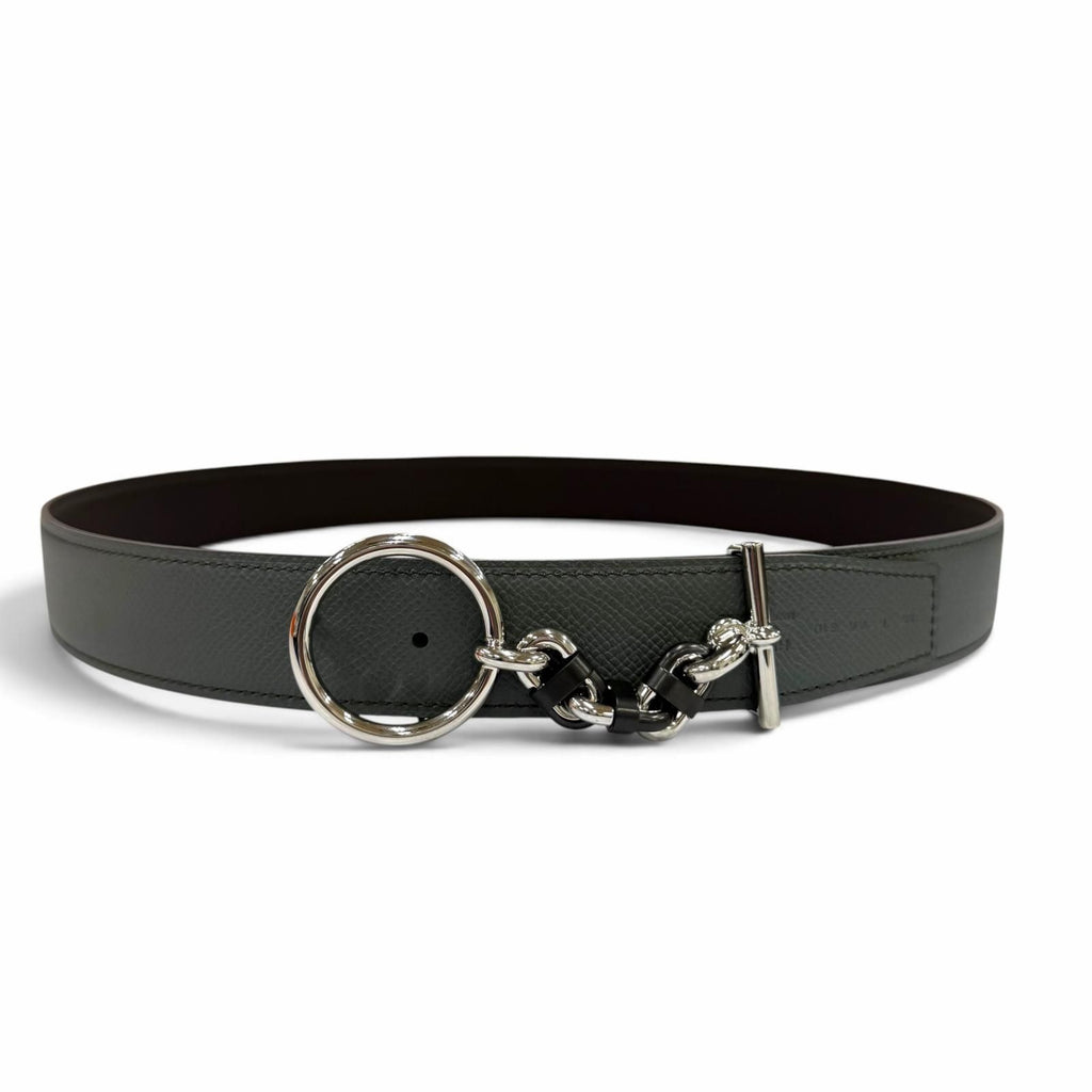 Hermes Belt Buckle Sailor & Leather Kit 32 Veau Odyssey Macassar le Vert Amand — view 2