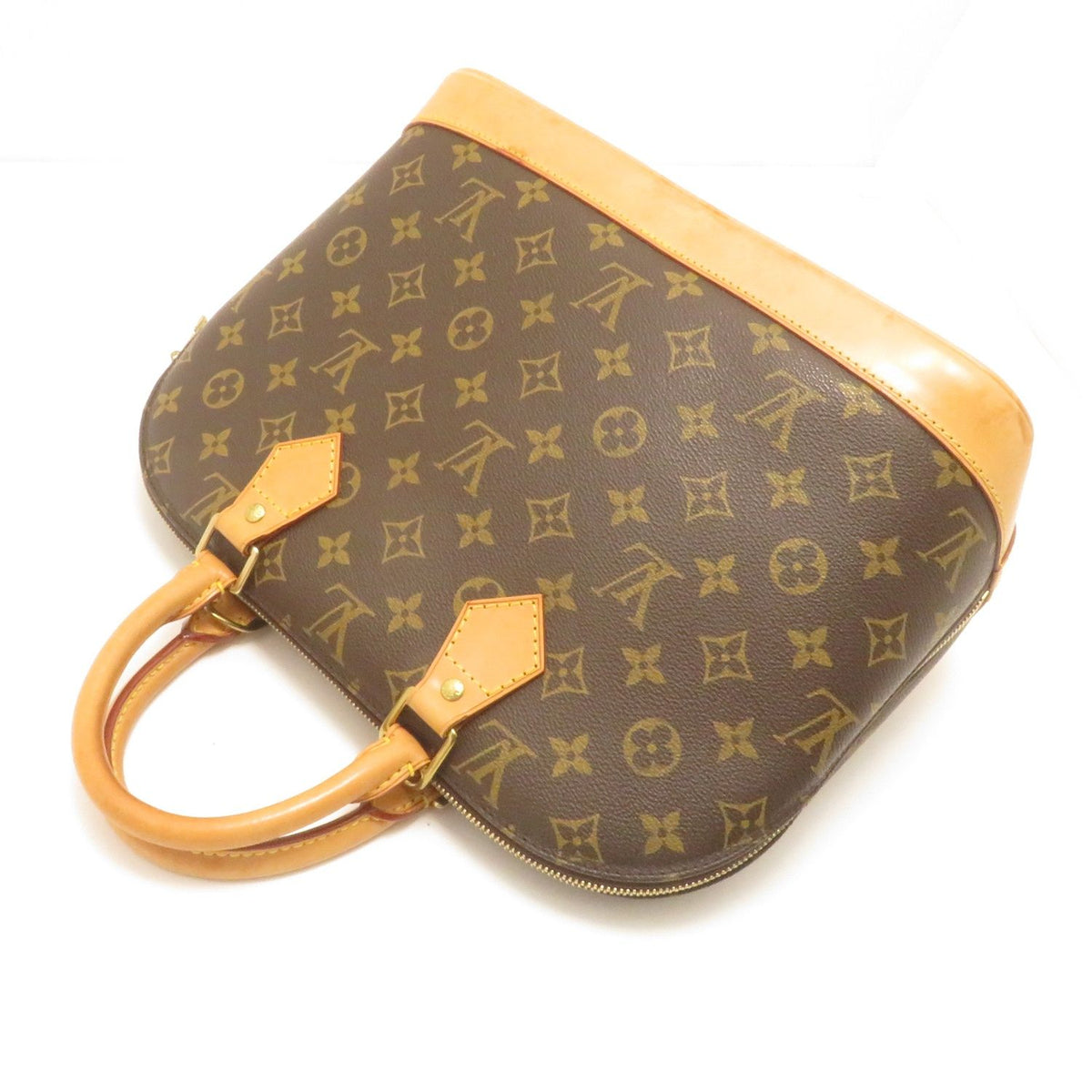 Louis Vuitton Alma Monogram Handbag Canvas Brown — view 3