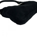 Fendi Shoulder Bag Mamma Baguette FF Logo 2348 Cotton Jersey Black Silver — view 8
