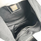 Fendi Shoulder Bag Mamma Baguette FF Logo 2348 Cotton Jersey Black Silver — view 4