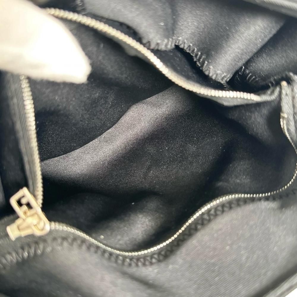 Fendi Shoulder Bag Mamma Baguette FF Logo Cotton Jersey Black Silver — view 5