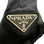Prada Handbag Clear Hand Triangle Logo Vintage Nylon Black Silver — view 6