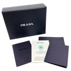 Prada Card Case Saffiano Business Leather Red Gold — view 8
