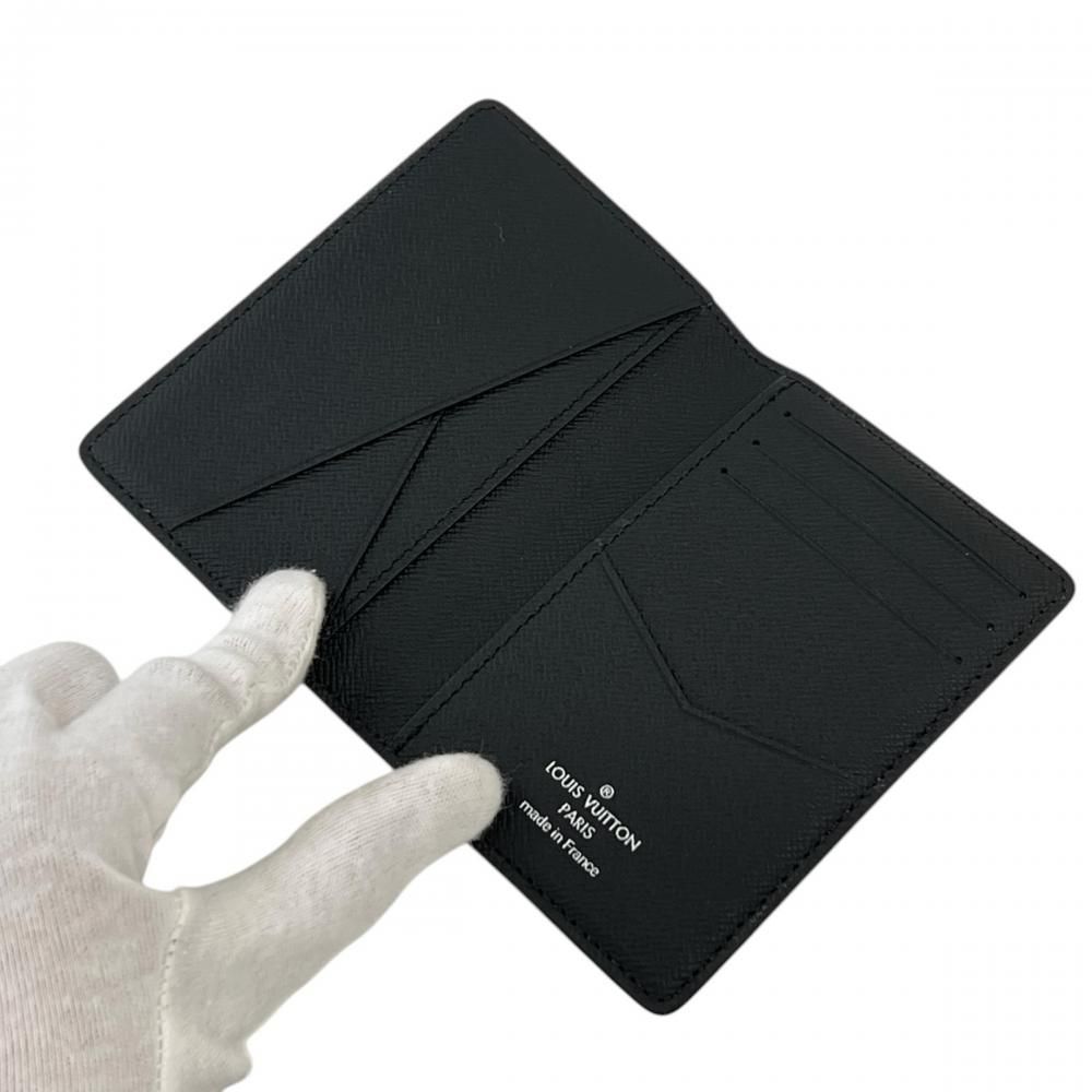 Louis Vuitton Card Case Monogram Eclipse Pocket Organizer Black Gray — view 6