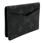 Louis Vuitton Card Case Monogram Eclipse Pocket Organizer Black Gray — view 4