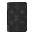 Louis Vuitton Card Case Monogram Eclipse Pocket Organizer Black Gray