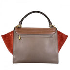 Celine 2-Way Side Wing Trapeze Medium Shoulder Bag Crossbody Bicolor Smooth — view 2