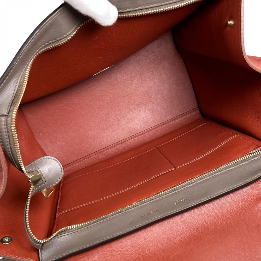 Celine 2-Way Side Wing Trapeze Medium Shoulder Bag Crossbody Bicolor Smooth — view 3