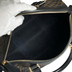 Celine Handbag Vintage Macadam Mini Boston Leather Black Brown Gold — view 4