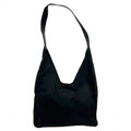 Prada Shoulder Bag Triangle Logo Nylon Black Silver