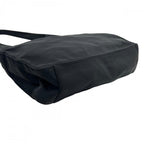 Prada Shoulder Bag Triangle Logo Nylon Black Silver — view 3