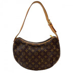 Louis Vuitton Shoulder Bag Croissant MM Monogram Canvas Brown Gold