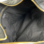 Celine Shoulder Bag Vintage Hobo Calfskin Black Gold — view 4
