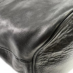 Celine Shoulder Bag Vintage Hobo Calfskin Black Gold — view 8