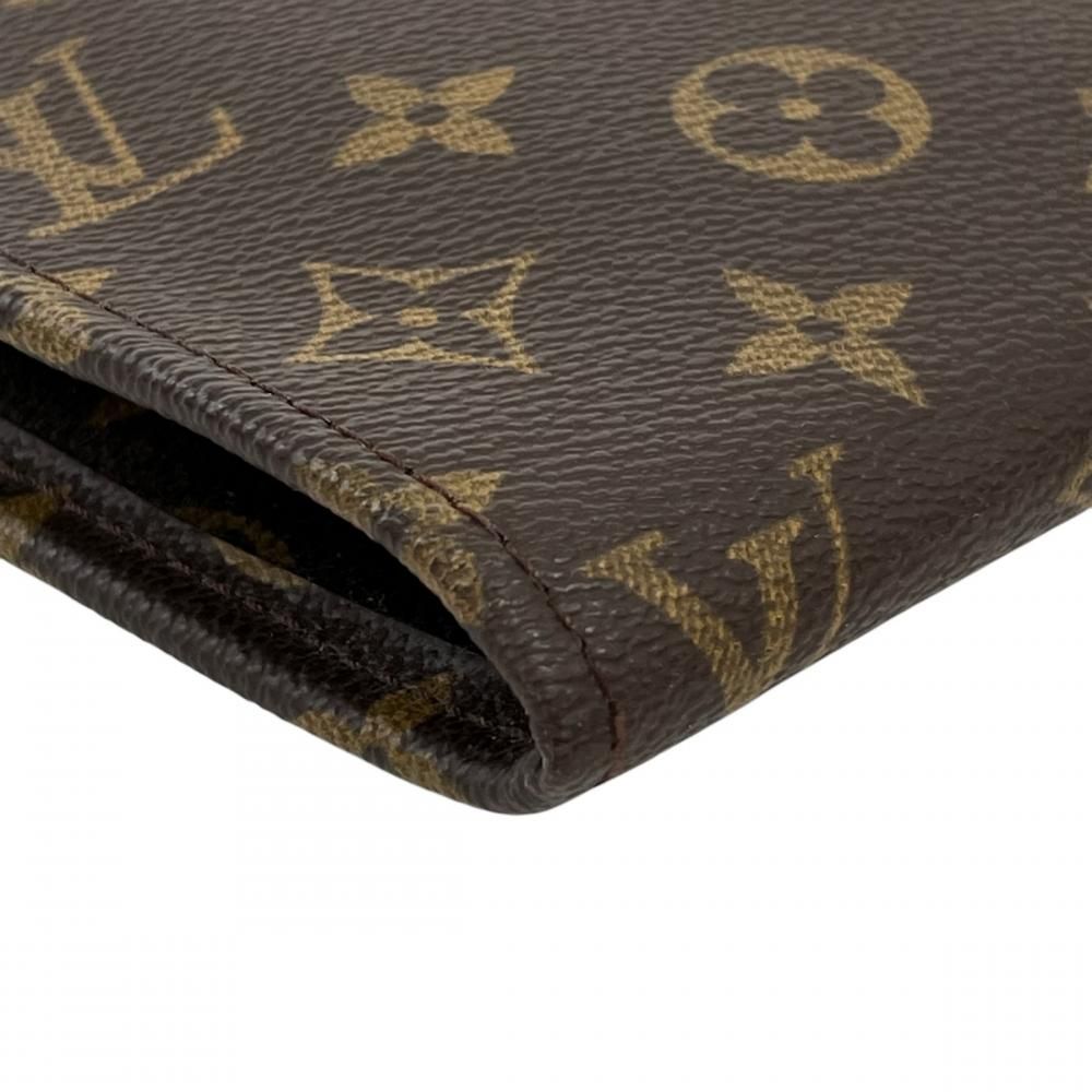 Louis Vuitton Clutch Monogram Poche Document Second Canvas Brown Gold — view 7