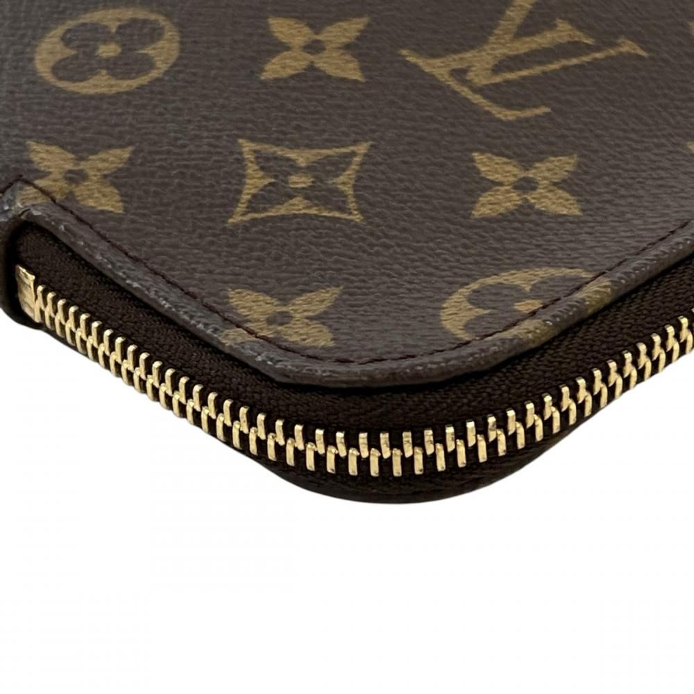Louis Vuitton Clutch Monogram Poche Document Second Canvas Brown Gold — view 8