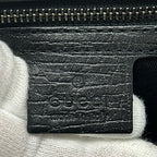 Gucci Bamboo Shoulder Bag GG Canvas Black Silver — view 5