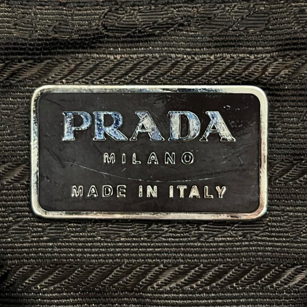 Prada Backpack Tessuto Nylon Leather Khaki Silver — view 5