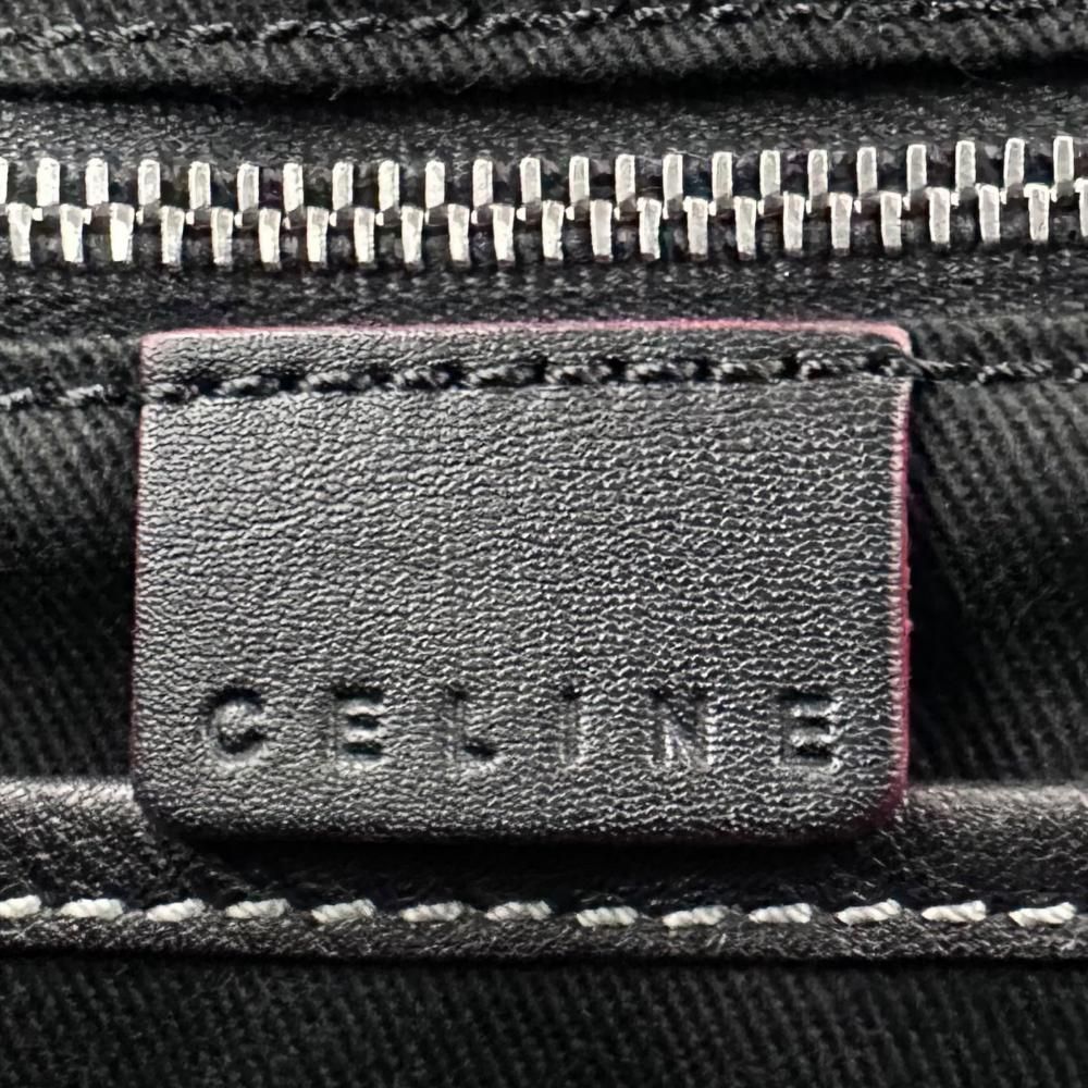 Celine Shoulder Bag Macadam Crossbody Canvas Gray Silver — view 5