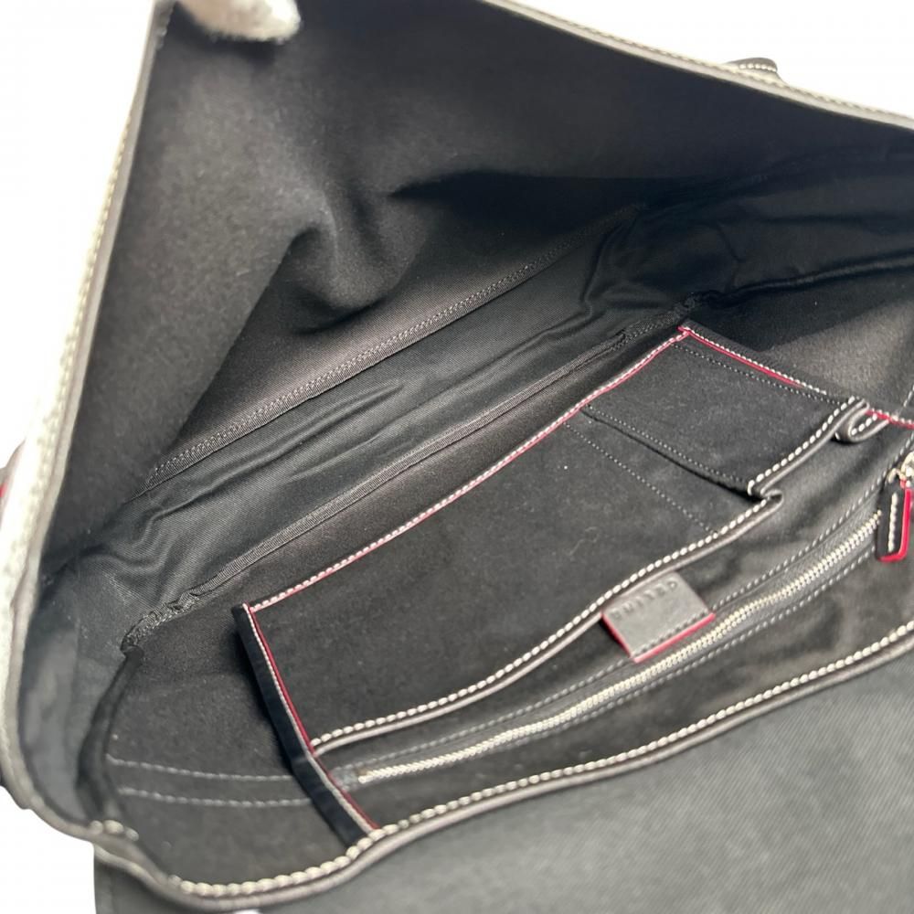 Celine Shoulder Bag Macadam Crossbody Canvas Gray Silver — view 4