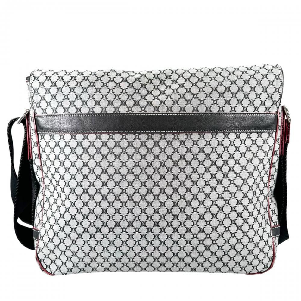 Celine Shoulder Bag Macadam Crossbody Canvas Gray Silver — view 2