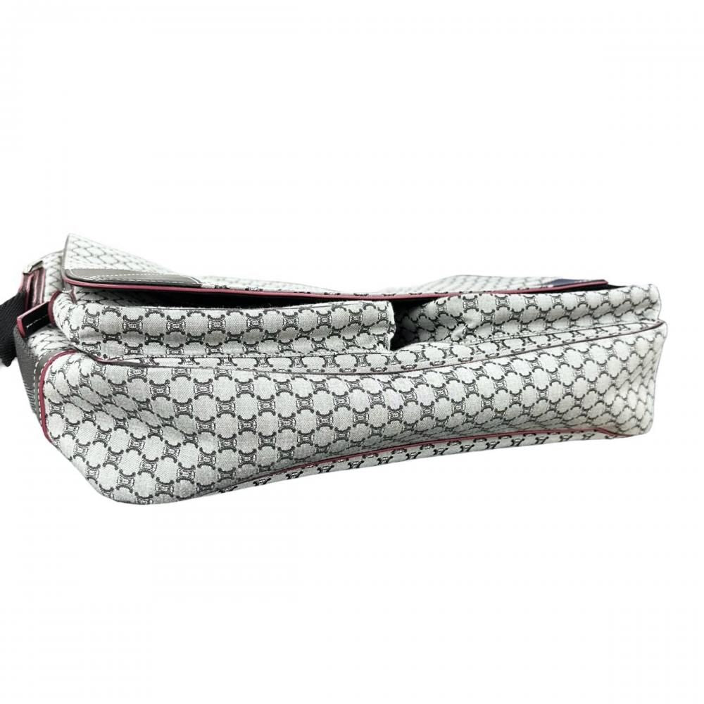 Celine Shoulder Bag Macadam Crossbody Canvas Gray Silver — view 3