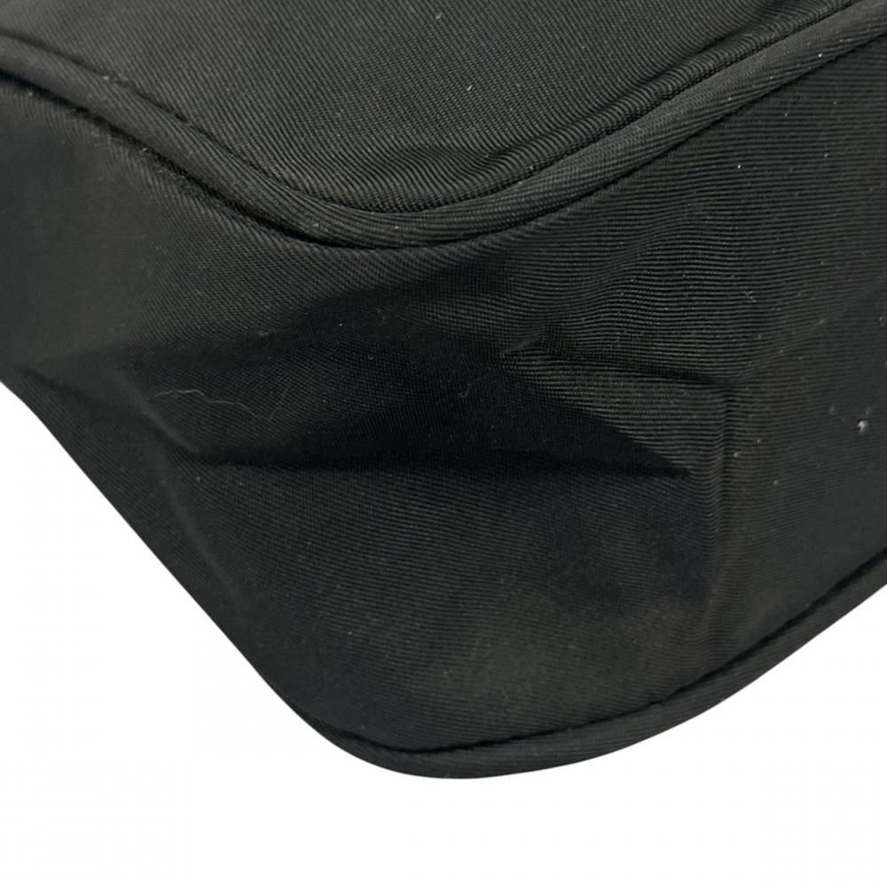 Prada Handbag Tessuto Triangle Logo Nylon Black Silver — view 8